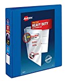 Avery Heavy Duty View 3 Ring Binder, 1.5" One Touch Slant Ring, Holds 8.5" x 11" Paper, 1 Pacific Blue Binder (79722)