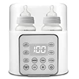 Baby Bottle Warmer and Breast Milk Warmer, 9-in-1 Multifuntion Fast Baby Food Heater & Defrost Warmer with Timer for Twins, LCD Display Accurate Temperature Adjustment, 24H Constant Mode