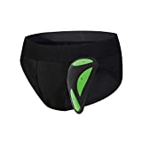 UNSHDUN Youth Briefs Bioflex Cup Kids Protective Athletic Support Baseball Volleyball Lacrosse Hockey(Black, M)