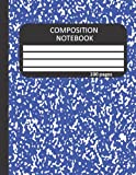 Blue Composition Notebook Wide Ruled: Blue Marble 100 Sheets Wide Ruled Lined Book For School, Writing, Drawing or Doodling