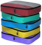 Large Packing Cubes for Travel - 5pc Large Size Travel Packing Cubes for Suitcases - Lightweight Luggage Organizer Bags