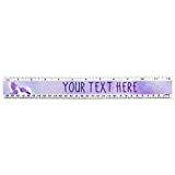 Personalized Custom 1 Line Magical Mom Unicorn and Baby 12 Inch Standard and Metric Plastic Ruler