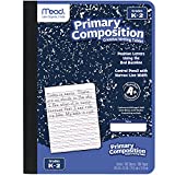 Mead Primary Composition Notebook, Wide Ruled Comp Book, Lined Paper, Grades K-2 Writing Workbook, Dotted Notebook Perfect for Home School Supplies, 100 Sheets, Blue Marble (09902)