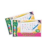 Tree House Kids Manuscript Pad Tablet with printed writing guide on inside cover | Pack of 2, Total of 120 Sheets | Perfect for Kids in Pre-school up to 2nd Grade