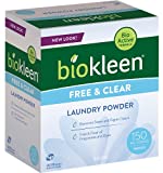 Biokleen Free & Clear Natural Laundry Detergent - 150 Loads - Powder, Concentrated, Eco-Friendly, Plant-Based, No Artificial Fragrance or Preservatives, Free & Clear