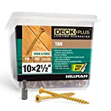 Deck Plus Fasteners Tan 48416 5 LB 2.5x10 Screw, 5lb Box , White