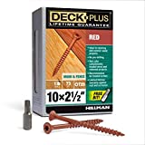 Deck Plus 48429 Wood Screws #10 x 2-1/2", Red, 1lb Box