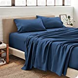 Bare Home Twin XL Sheet Set - College Dorm Size - Luxury 1800 Ultra-Soft Microfiber Twin Extra Long Bed Sheets - Deep Pockets - Easy Fit - Extra Soft - 3 Piece Set - Bed Sheets (Twin XL, Dark Blue)