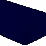 Knit Jersey 100% Cotton 2 Twin XL Fitted Bed Sheets (2-Pack) Soft and Comfy - Twin Extra Long, 15" Deep Pocket, 39" x 80" Great for Dorm Room, Hospital and Split King Dual Adjustable Beds (Navy)