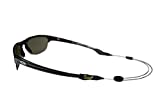 Cablz Zipz Adjustable Eyewear Retainer | Adjustable, Lightweight, Low Profile, Off-The-Neck Eyewear Retainer Strap | Stainless (Clear Stainless, 14in Regular Tip)