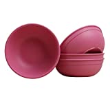 RE-PLAY Made in USA 4pk - 20 oz. Bowls | Made from Eco Friendly Heavyweight Recycled Milk Jugs - Virtually Indestructible | BPA Free |Dishwasher & Microwave Safe | Bright Pink