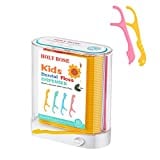 Kids Dental Floss Picks Holy Rose -Flossers Dispenser -Pop-Up Floss Storage Box with 88 Count Flossers ,Sealed Storage, Neat and Orderly, No Fragrance Smell More Hygienic.Yellow-Pink,