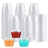 [360 Sets - 4 oz] Plastic Portion Cups with Lids, 4 oz Plastic Sauce CupsJello Shot Cups, Disposable Condiment Containers for Food Sample