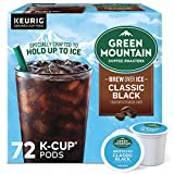 Green Mountain Coffee Roasters Brew Over Ice Classic Black, Single Serve Keurig K-Cup Pods, Dark Roast Iced Coffee, 72 Count