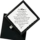 THINGLOVING Mom Wedding Handkerchief - Mom Wedding Gifts from Daughter - Mother of the Bride Gifts, Keepsake Hankie - Wedding Gifts for Mother of the Groom - 100% Cotton Wedding Hankerchief for Women