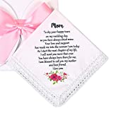 Wedding Handkerchief for Bride's Mother, Mom Wedding Gift from Daughter, Keepsake Hankie for Mother (Mom)