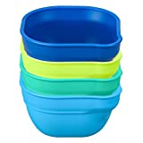 Re-Play 8 oz. Dip 'N' Pour Bowls | Made in USA | BPA Free | Dishwasher & Microwave Safe | Lime, Aqua, Sky Blue & Navy Blue | Under The Sea+ | 4 Count