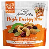 Nature's Garden High Energy Mix, Deluxe Mixed Nuts, Energy Boost, High Energy Trail Mix, Cranberries, Raisins, Almonds, Walnuts, Cholesterol Free, Sodium Free, No Artificial Ingredients  1.2 Oz Bags (15 Individual Servings)