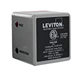 Leviton 55240-ASA 55000 Series LED Indicator and Audible Alarm, Single Phase, 120/240-Volt Type 1 Outdoor Surge Arrester , Gray