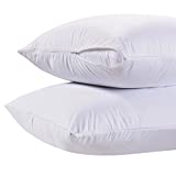 White Classic Zippered Style Pillow case Cover - Luxury Hotel Collection 200 Thread Count, Soft Quiet Zippered Pillow Protectors, King Size, Set of 2