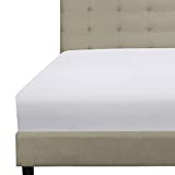 Royale Linens Fitted Sheet Queen - Brushed Hotel Quality 1800 Ultra-Soft Wrinkle & Fade Resistant - Bottom Sheet - Deep Pocket Stretches Up to 16" - Fitted Sheet Only - Elastic Sheet (Queen, White)
