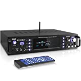 Wireless Bluetooth Home Stereo Amplifier - Hybrid Multi-Channel 3000 Watt Power Amplifier Home Audio Receiver System w/AM/FM Radio, MP3/USB,AUX,RCA Karaoke Mic in - Rack Mount, Remote - P3301BAT