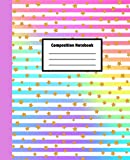 Composition Notebook: Cute Kawaii Rainbow Mix Wide Ruled Paper Journal, for Girls, Boys, Kids, Students, Teens, for Back to School, Home and College