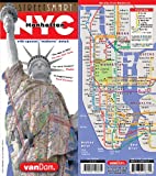 StreetSmart NYC Map Midtown Edition by Van Dam-Laminated pocket city street map of Manhattan w/ all attractions, museums, sights, hotels, Broadway Theaters & NYC Subway map; 2022 Edition