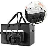 Nesthao Updated Professional Insulated Food Delivery Bag with Support Frame and Plastic Bottom Plate | Ideal for Uber Eats, Catering,Delivery Drivers, Doordash and more (XXL-with support frame)