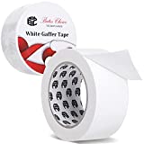 Bates- Gaffers Tape, 2 Inch x 23 Yards, White, Non-Reflective Gaffer Tape, Floor Tape for Electrical Cords, No Residue Gaff Tape, Cable Tape, Gaffing Tape.