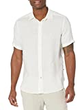 Nautica Men's Linen Shirt, Bright White, X-Large