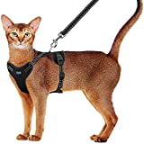 Supet Cat Harness and Leash Set for Small to Large Cats, Adjustable Cat Leash and Harness Set Escape Proof with Reflective Trim Universal Kitten Harness for Cats Puppies Outdoor Walking