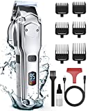 oneisall Dog Clippers for Grooming for Thick Heavy Coats/Low Noise Rechargeable Cordless Pet Shaver with Stainless Steel Blade/Waterproof Dog Shaver for Dogs Pets and Animals