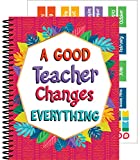 Carson Dellosa One World Teacher Planner, Undated Weekly & Monthly Planner, Lesson Plan Book With Checklists, Planner Stickers for Classroom or Homeschool (8 in. x 11 in.)