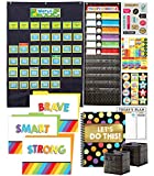 Carson Dellosa (CAS0P) Dellosa Homeschool Organizers and Storage Supplies, Pocket Chart, Teacher Planner, Notepad, Stickers, Desktop Organization (10pc) (145196)