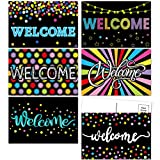 Chalkboard Welcome Postcards Colorful Welcome to Our Class Cards Back to School for Kids