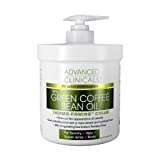 Advanced Clinicals Green Coffee Bean Slimming Body Cream Moisturizer Skin Care Anti Cellulite Firming Lotion For Legs, Arms, & Body, Antioxidant-Rich + Anti Aging Skin Tightening Cream, 16 Ounce