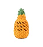 Beewarm Pineapple Dog Chew Toys for Aggressive Chewer- Lifetime Replacement, Indestructible Interactive Treat Toys for Large Medium Small Dogs - Fun to Chew, Chase and Fetch (Large)