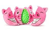 Dog Toys - Squeaky Dog Balls (3in1) - Interactive Dog Toys for Medium Dogs & Small Dogs Chewers - Puppy Teething Chew Toys - Juguetes Perros - Pink