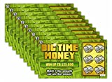 Prank Gag Fake Lottery Tickets Big Time Money 10 Total Tickets, All Same Design, These Lottery Ticket Scratch Off Cards Look Super Real Like A Real Scratcher Joke Lotto Ticket, Win $25,000