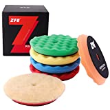 Polishing Pads, ZFE 6Pcs 6"(150mm) Waffle Foam Buffing Pads Polishing Pads Wool Pad Kit for RO/DA Car Polisher Boat Polishing