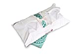 Sweet Goodbye Cocoon- Eco-Friendly Pet Burial & Cremation Ceremony Kit (Classic Cotton)- Casket for All Sizes & Breeds - Dogs Cats Rabbits Birds & More (Choose Size & Color) (XS, White/Aqua)