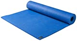 JadeYoga Level One Yoga Mat, 4mm Thick Mats for Exercising, Workout Mat for Beginners, Sustainable Yoga Mats with Secure Grip, Comfortable & Durable Exercise Mats, US-Made Classic Blue Fitness Mat