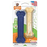 Nylabone Dental Chew and Flexi Bone Combo Pack Dog Chew Toys Chicken Flavor Medium/Wolf - Up to 35 lbs.