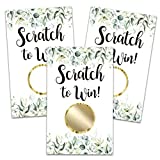 50 Greenery Scratch Off Game Cards, Greenery Lottery Tickets, Activities For Bridal Shower Activity, Baby Shower Raffle Ticket Reveal to Win Event Prizes.