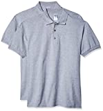Gildan Men's Ultra Cotton Pique Sport Shirt, Style G3800, 2-Pack, Rose Sport Grey, Large
