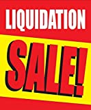 Liquidation Sale Store Business Retail Discount Promotion Signs,18"x24", Full Color, 5 Pack