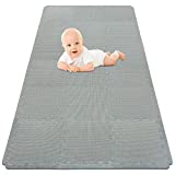 Yostrong 18 Tiles Interlocking Puzzle Foam Baby Play Mat with Straight Edges for Playing - EVA Babies Crawling Mat | Rubber Floor Work Out Mats for Home Gym. Gray. YOC-Lb18S18