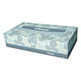 Kleenex 21606BX White Facial Tissue, 2-Ply, White, Pop-Up Box (Box of 125 Tissues)