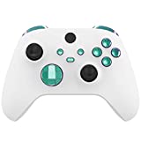 eXtremeRate Chameleon Green Puple Replacement Buttons for Xbox Series S & Xbox Series X Controller, LB RB LT RT Bumpers Triggers D-pad ABXY Start Back Sync Share Keys for Xbox Series X/S Controller